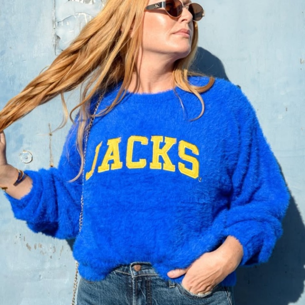 Gameday Social SDSU Jacks Eyelash Sweater
